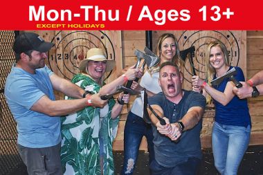 1.5 Hr PRIVATE Axe Throwing Session for up to 12 ppl (Save up to $90)