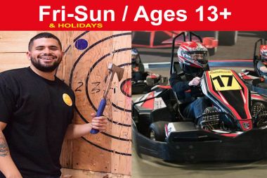 PRIVATE Race & Axe Throwing for up to 10 ppl. (Save up to $41)