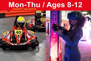 Reservation for 1 Race + 2 VR Sessions (Save $7) Junior Weekdays