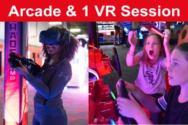 1 VR Session & 1 Hour Unlimited Arcade Card (Save $5)