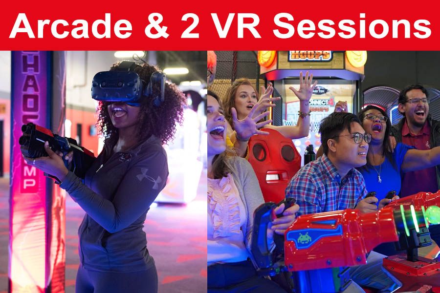 2 VR Sessions  & 1 Hour Unlimited Arcade Card (Save $10)